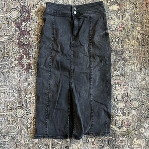 Free people black jean skirt